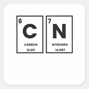 67 Periodische Tafelelementchemie Mason Meme Quadratischer Aufkleber