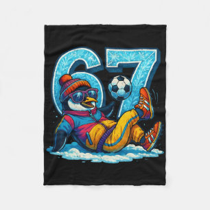 67 Pinguin Fußball Lustiges Winter Meme Geschenk _ Fleecedecke