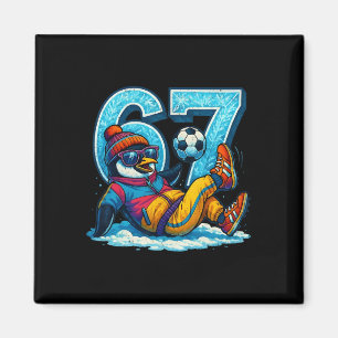67 Pinguin Fußball Lustiges Winter-Meme-Geschenk _ Magnet