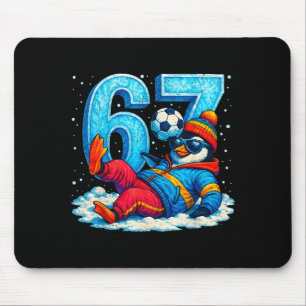67 Pinguin Fußball Lustiges Winter Meme Geschenk Mousepad