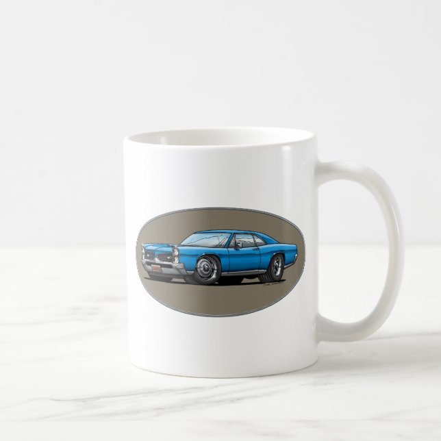 67 Pontiac GTO_blue Kaffeetasse (Rechts)