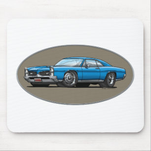 67 Pontiac GTO_blue Mousepad