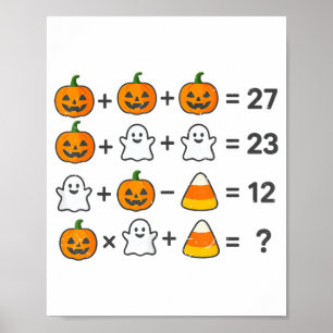 67 Reihenfolge Operationen Mathelehrer Halloween-K Poster