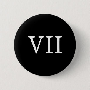 67 römische Zahlen Vii Lustig Six Seven Meme 6 7 M Button