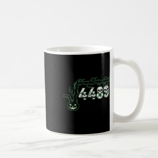 67 Root Sechs Sieben 6 7 Meme Lustiges Halloween-K Kaffeetasse (Rechts)