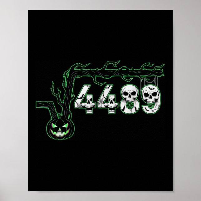 67 Root Sechs Sieben 6 7 Meme Lustiges Halloween-K Poster (Vorne)