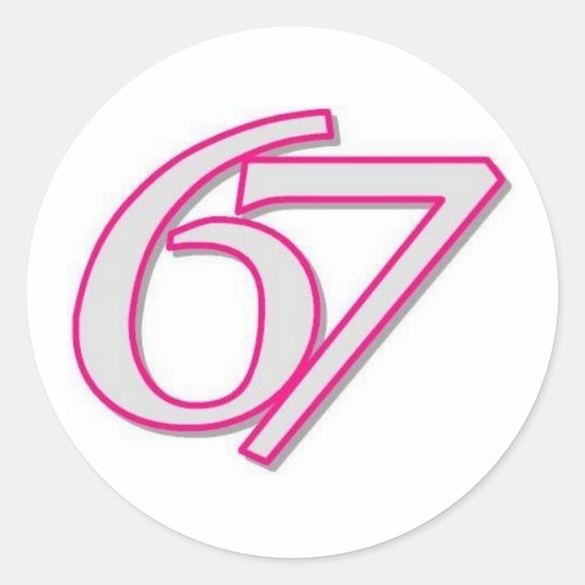 67 RUNDER AUFKLEBER (Vorderseite)