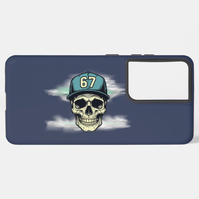 67 Schädel Samsung Galaxy Hülle (Rückseite (Horizontal))