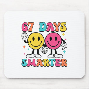 67. Schultag 67 Tage schlauer Lehrer Schüler Mousepad