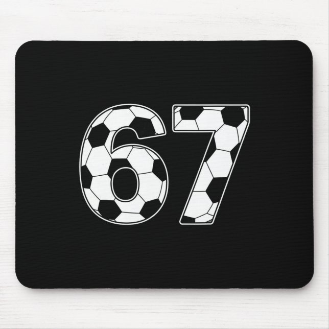 67 Schultage Lehrer Schüler Fußball  Mousepad (Vorne)
