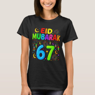 67 sechs sieben frohes eid mubarak kinder eid al T-Shirt