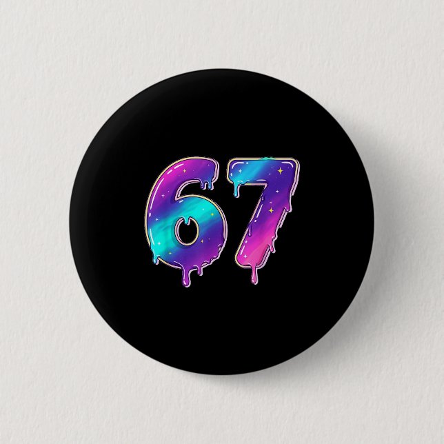67 Shirt, 67 Meme Baseball Lifestyle 101 Apparel Y Button (Vorderseite)