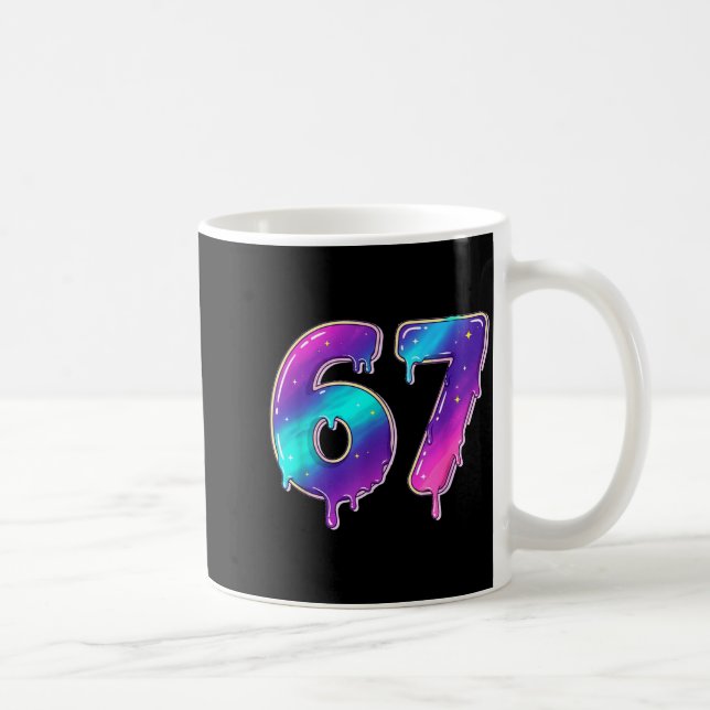 67 Shirt, 67 Meme Baseball Lifestyle 101 Apparel Y Kaffeetasse (Rechts)