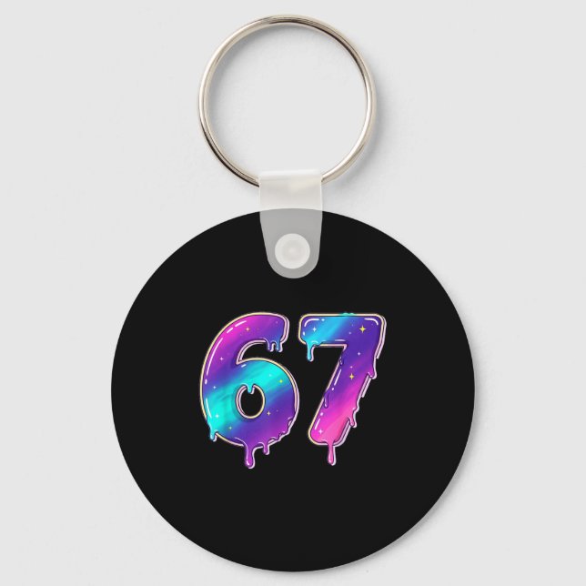 67 Shirt, 67 Meme Baseball Lifestyle 101 Apparel Y Schlüsselanhänger (Vorderseite)
