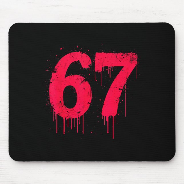 67 Shirt, 67 Meme Six Seven Men Teen Kids Funny  Mousepad (Vorne)