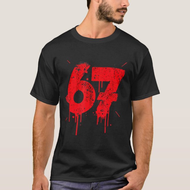 67 Shirt, Funny Shirts 67 Meme Six Seven Men Teen  (Vorderseite)
