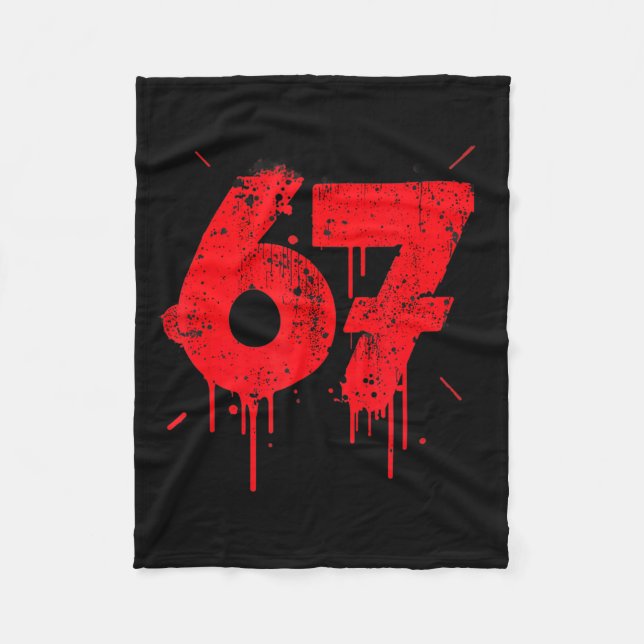 67 Shirt, Funny Shirts 67 Meme Six Seven Men Teen  Fleecedecke (Vorderseite)