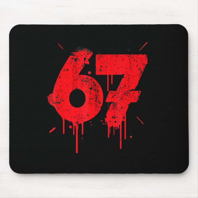 67 Shirt, Funny Shirts 67 Meme Six Seven Men Teen  Mousepad (Vorne)