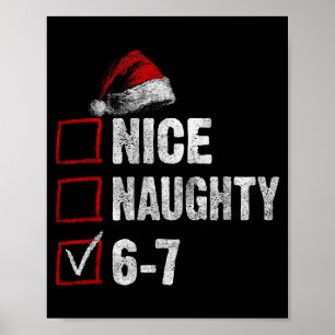 67 Shirt Nett Unartig 67 Lustiges Weihnachten Jung Poster
