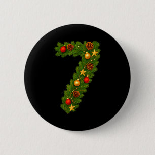 67 Siebenundsechzig Weihnachts-Pyjamas Feiertags L Button