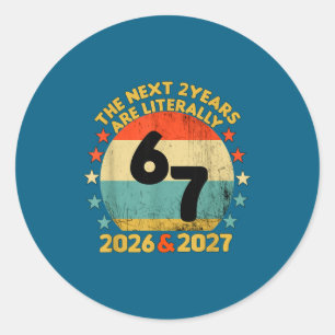 67 Silvester 2026 Lustige Jungen Kinder Silvesterp Runder Aufkleber