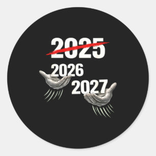 67 Silvester 2026 Lustige Neujahrsfeier Sechs Sieb Runder Aufkleber