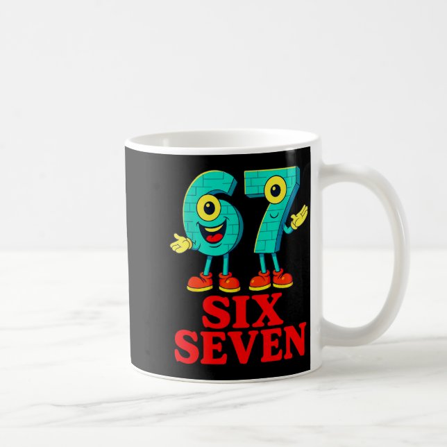 67 Six Seven 6-7 Funny Italian Brainrot Fun Kids G Kaffeetasse (Rechts)