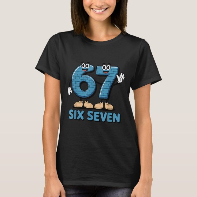 67 Six Seven 6-7 Funny Italian Brainrot Kids Gamin T-Shirt (Vorderseite)