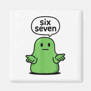 67 Six Seven 6-7 Grüner Blob-Schlamm - Lustiger Ki Magnet