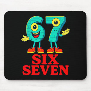 67 Six Seven 6-7 Lustig Italienisch Brainrot Spaß Mousepad