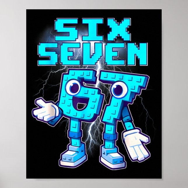 67 Six Seven 6-7 Lustiger italienischer Brainrot-M Poster (Vorne)