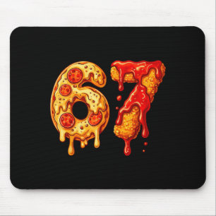 67 Six Seven 6-7 Pizza & Chicken Nugget - Kinder Mousepad