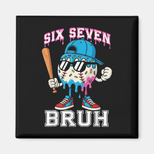 67 Six Seven Baseball Eis Drip Nummer 67 Pla Magnet