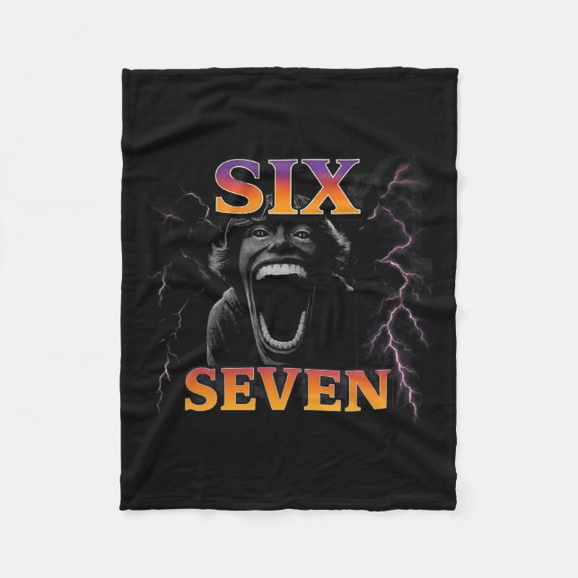67 Six Seven Bootleg 6 7 Meme Design Lustig 6 7  Fleecedecke (Vorderseite)