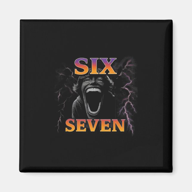 67 Six Seven Bootleg 6 7 Meme Design Lustig 6 7  Magnet (Vorne)