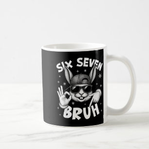 67 Six Seven Bruh Cute Bunny Gesicht Mit Sungles E Kaffeetasse