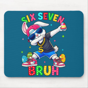 67 Six Seven Bruh Dabbing Hase Mit Sungles Ostern Mousepad