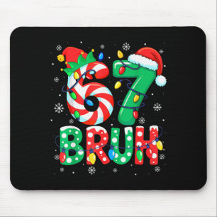 67 Six Seven Bruh Lustige Weihnachten 6 7 Meme Män Mousepad