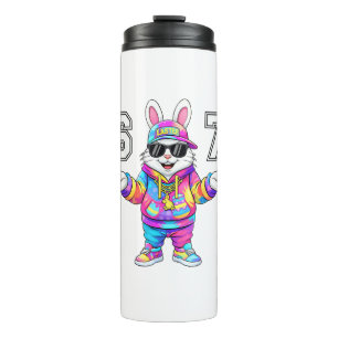 67 Six Seven Bunny Tie Dye Ostertag 67 Meme Männer Thermosbecher
