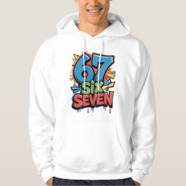 67 Six Seven Buntes Pop-Art Grafik T-Shirt für Spa Hoodie