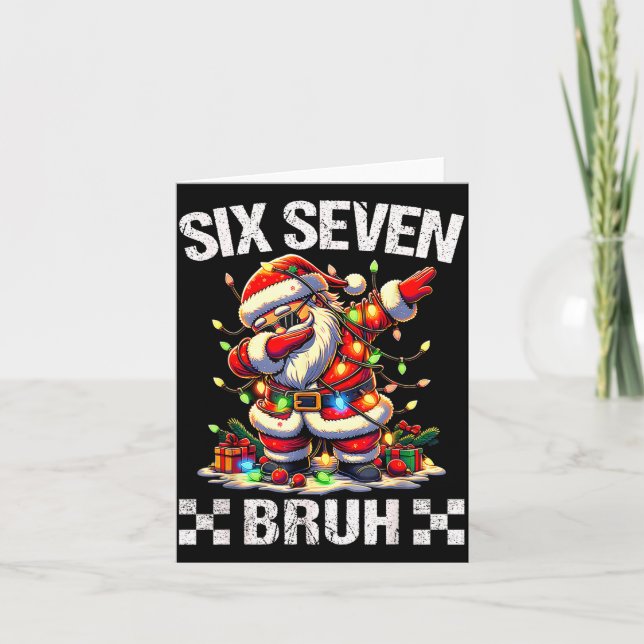 67 Six Seven Burh Funny Christmas 6 7 Meme Men Wom Karte (Vorderseite)