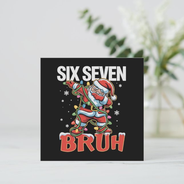 67 Six Seven Burh Santa Dab Weihnachten 6 7 Meme  (Stehend Vorderseite)