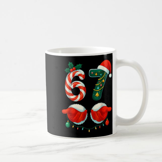 67 Six Seven Couple Pajamas Christmas For Men Wome Kaffeetasse (Rechts)
