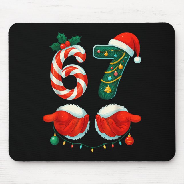 67 Six Seven Couple Pajamas Christmas For Men Wome Mousepad (Vorne)