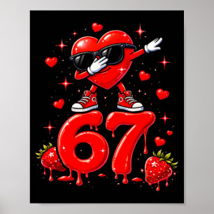 67 Six Seven Eiscreme Meme Lustige Valentinstage Poster