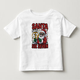 67 Six Seven Funny Christmas Santa Meme Kleinkind T-shirt