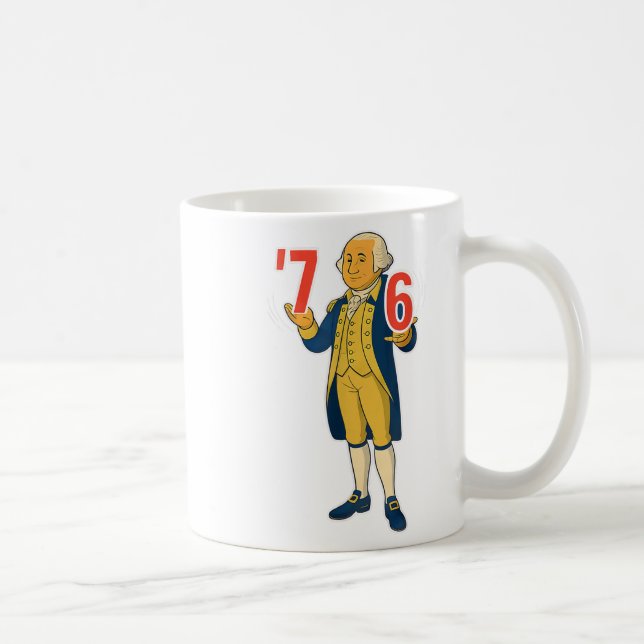 67 Six Seven Funny George Washington Meme T-shirt_ Kaffeetasse (Rechts)