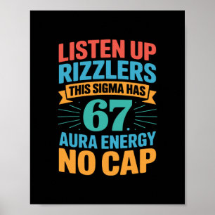 67 Six Seven Get Sendy Meme Design Lustig 6 7 Sigm Poster