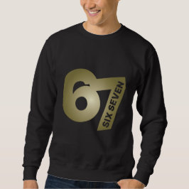 67 Six Seven Gold-Typografie Schwarz Sweatshirt