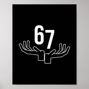 67 Six Seven Handgeste Meme  Poster